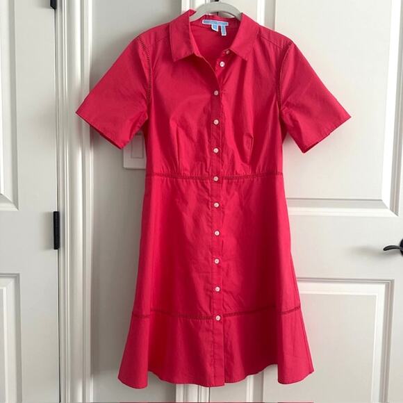 Draper James Grace and Charm 100% Cotton Button Down Shirt Dress Size: 8 - Picture 3 of 10